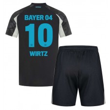 Bayer Leverkusen Florian Wirtz #10 Tredjedraktsett Barn 2024-25 Kortermet (+ korte bukser)